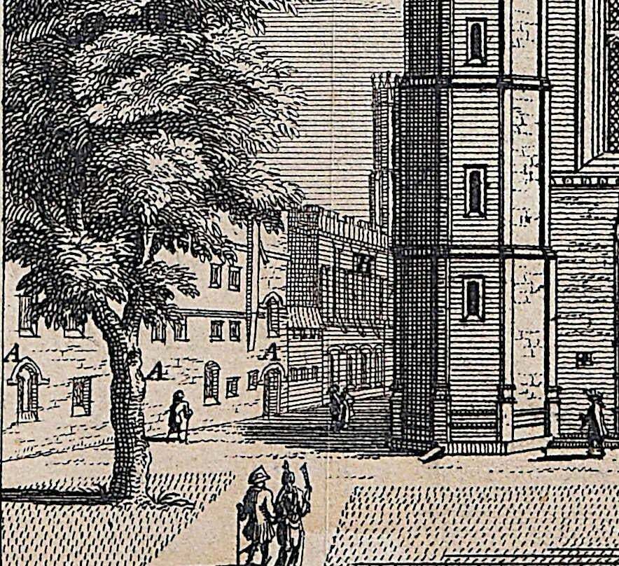 Pieter Van Der Aa, King's College, Cambridge Engraving Pieter Van Der Aa After David Loggan, 1727, III photo for sale
