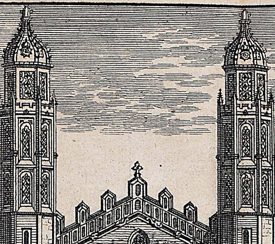 Pieter Van Der Aa, King's College, Cambridge Engraving Pieter Van Der Aa After David Loggan, 1727, III photo Art