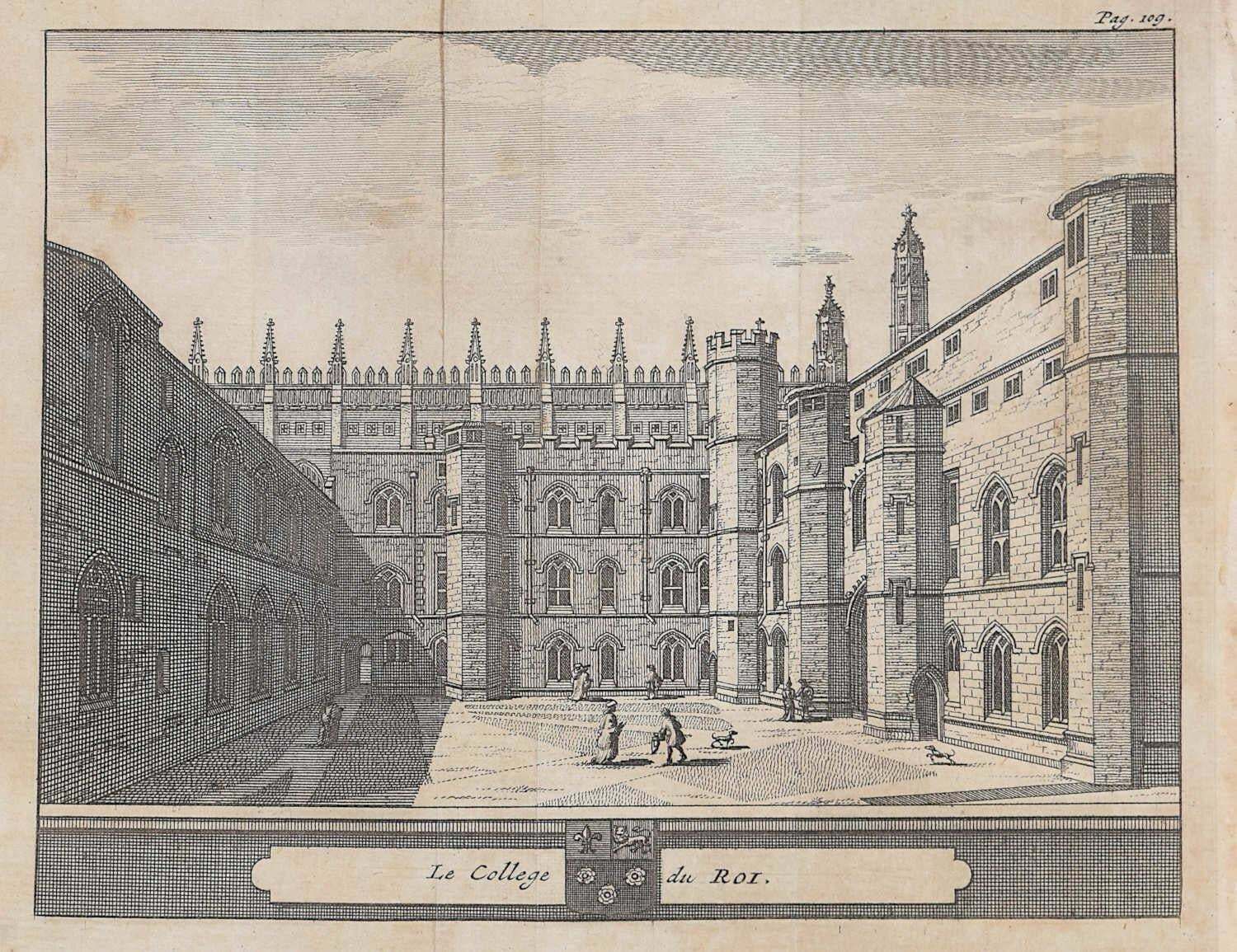 Pieter Van Der Aa, King's College, Cambridge Engraving Pieter Van Der Aa After David Loggan, 1727, IV