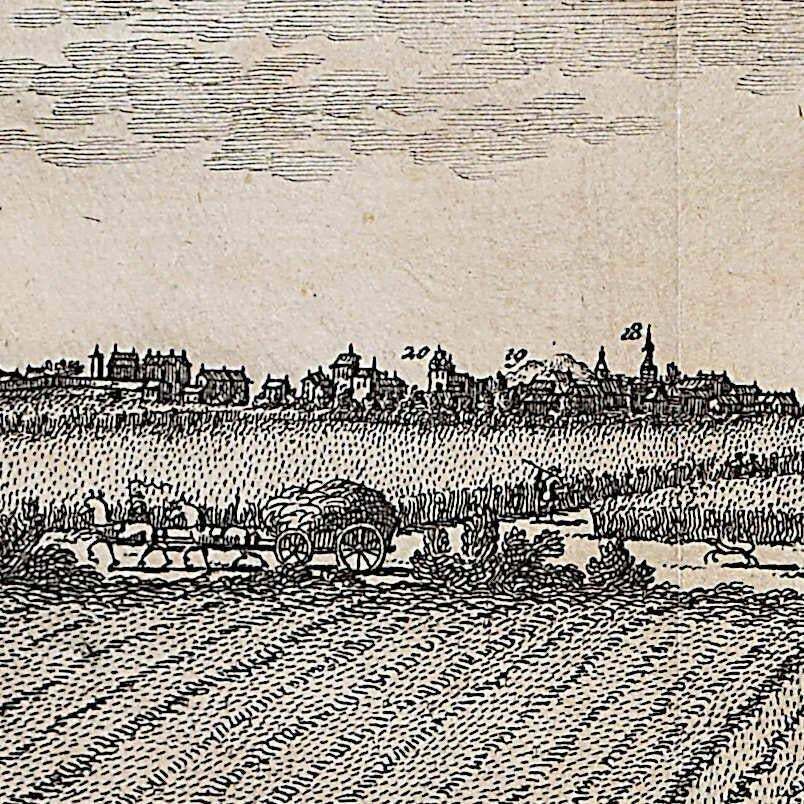 Pieter Van Der Aa, View Of Cambridge, Engraving Pieter Van Der Aa After David Loggan 1727 photo Art