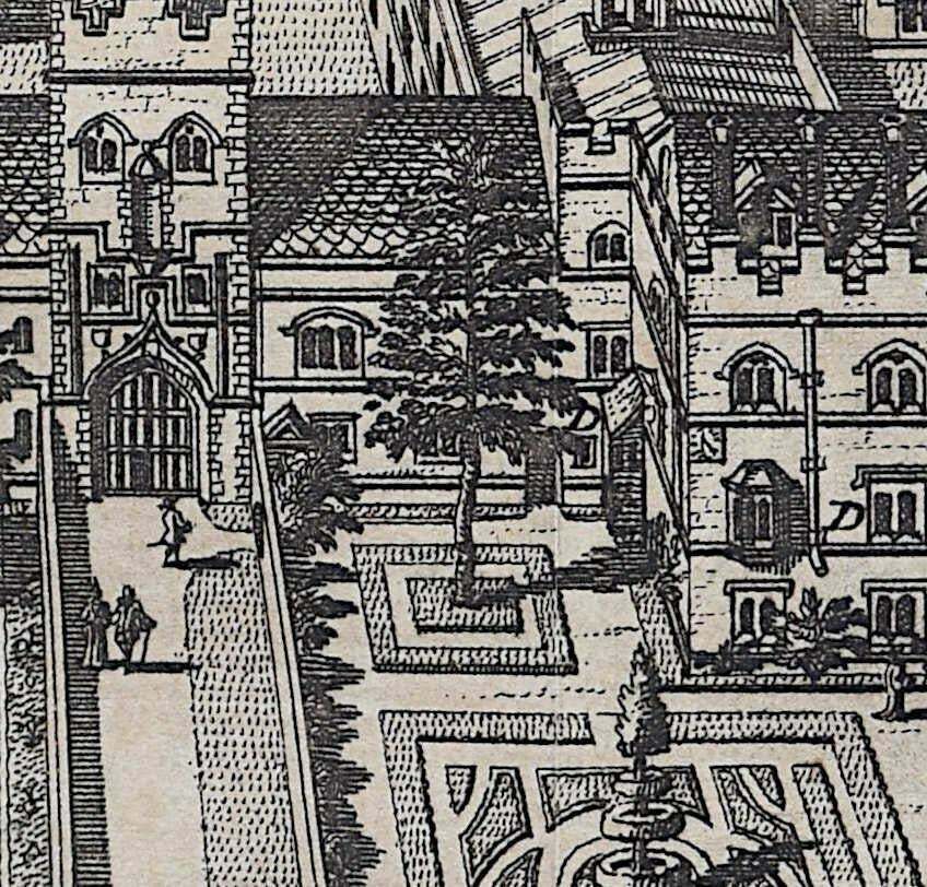 Pieter Van Der Aa, Jesus College, Cambridge Engraving Pieter Van Der Aa After David Loggan 1727 photo 286.0