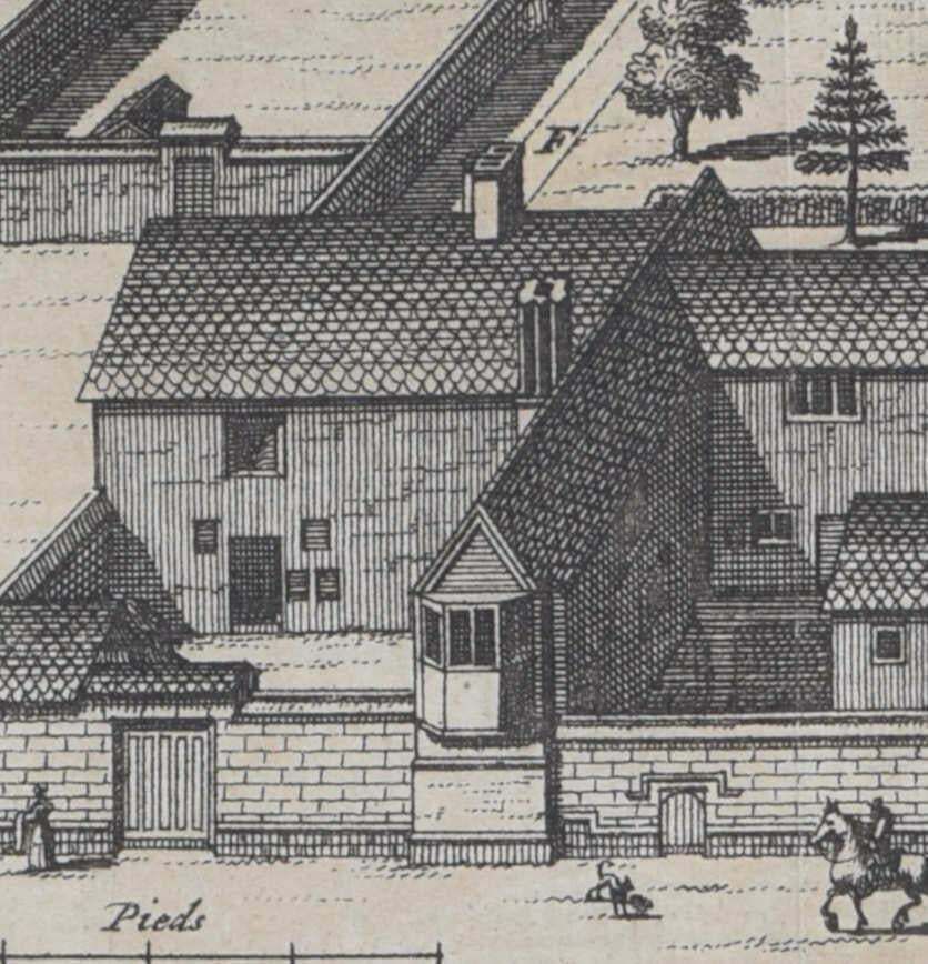 Pieter Van Der Aa, Magdalene College, Cambridge Engraving Pieter Van Der Aa After David Loggan 1727 photo Art