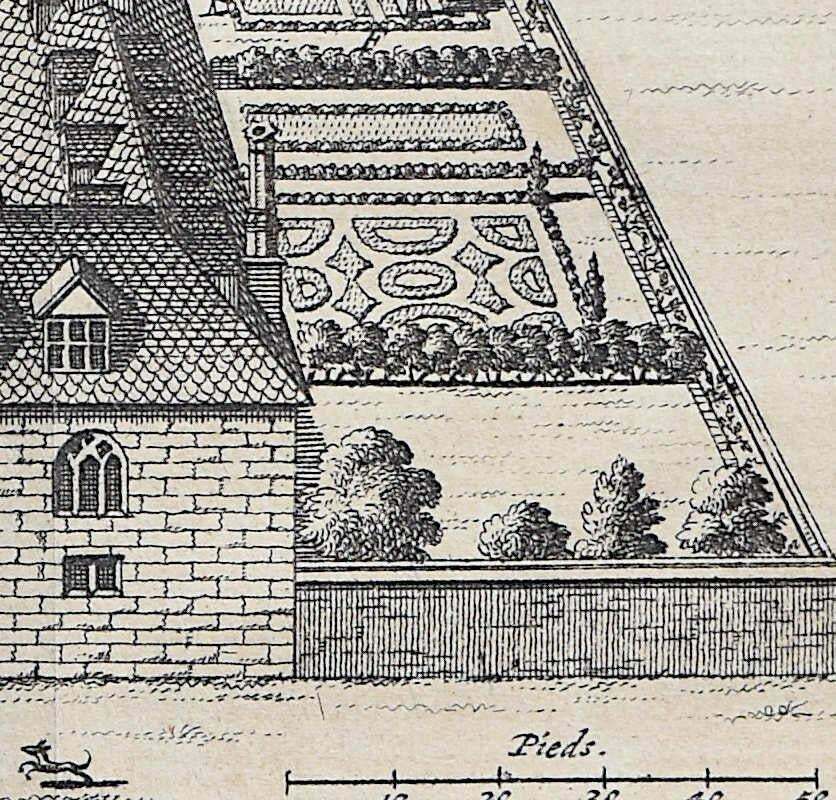 Pieter Van Der Aa, Trinity College, Cambridge Engraving Pieter Van Der Aa After David Loggan, 1727, I photo furniture