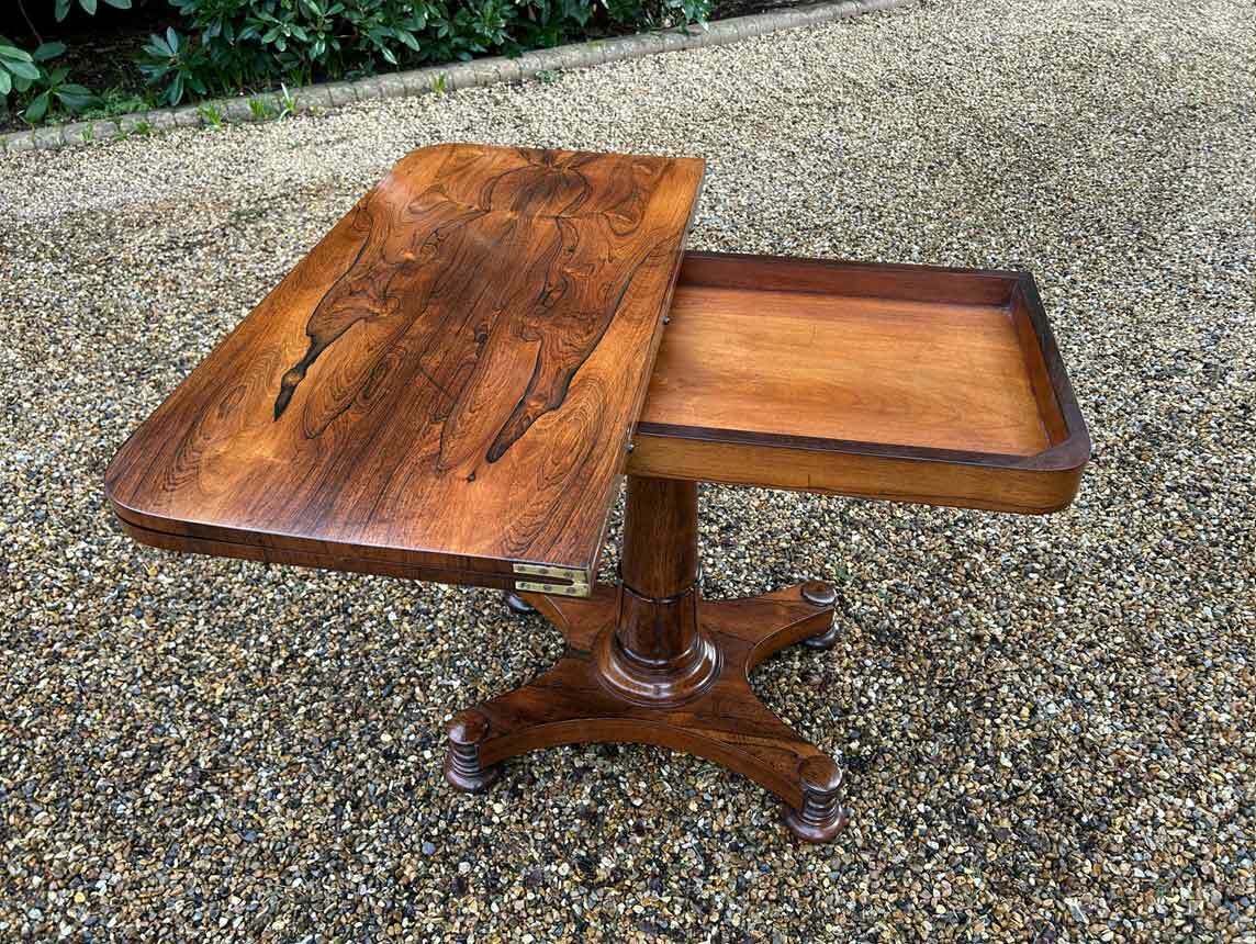 19th Century William IV Rosewood Card Table photo 1450.0