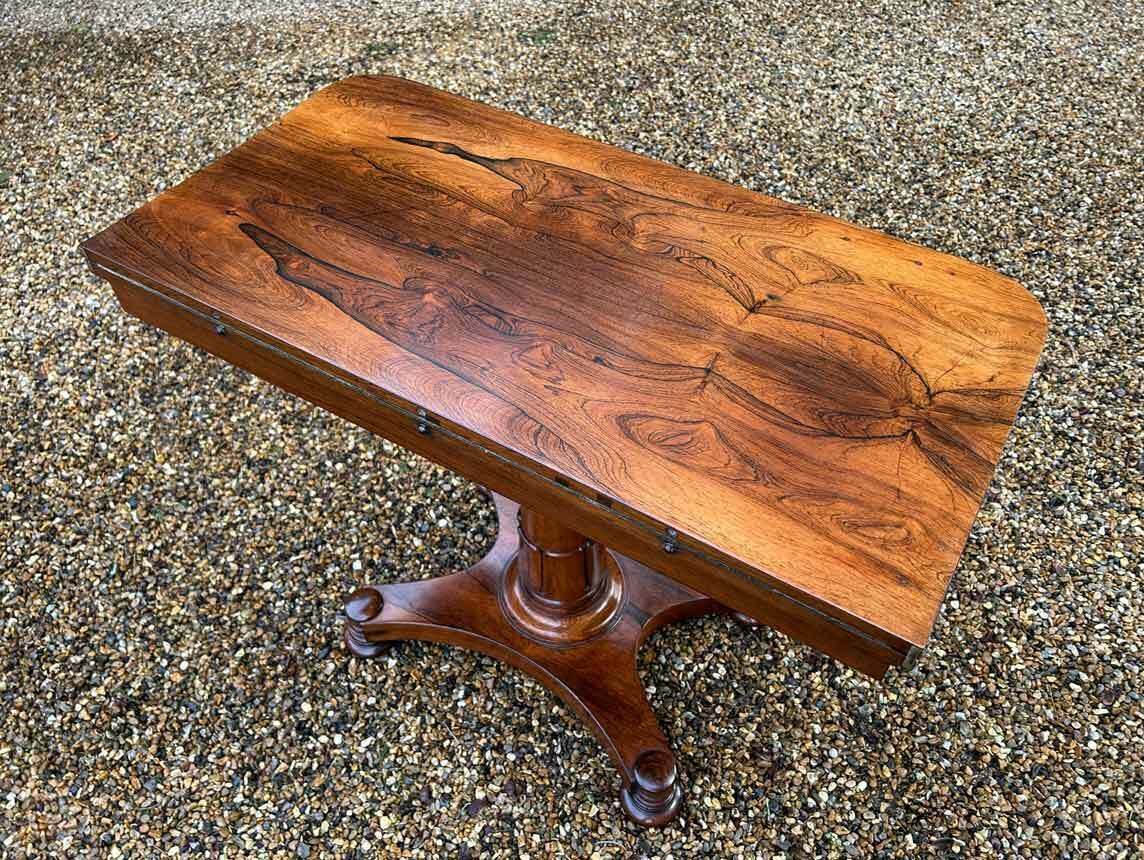 photo for sale 19th Century William IV Rosewood Card Table