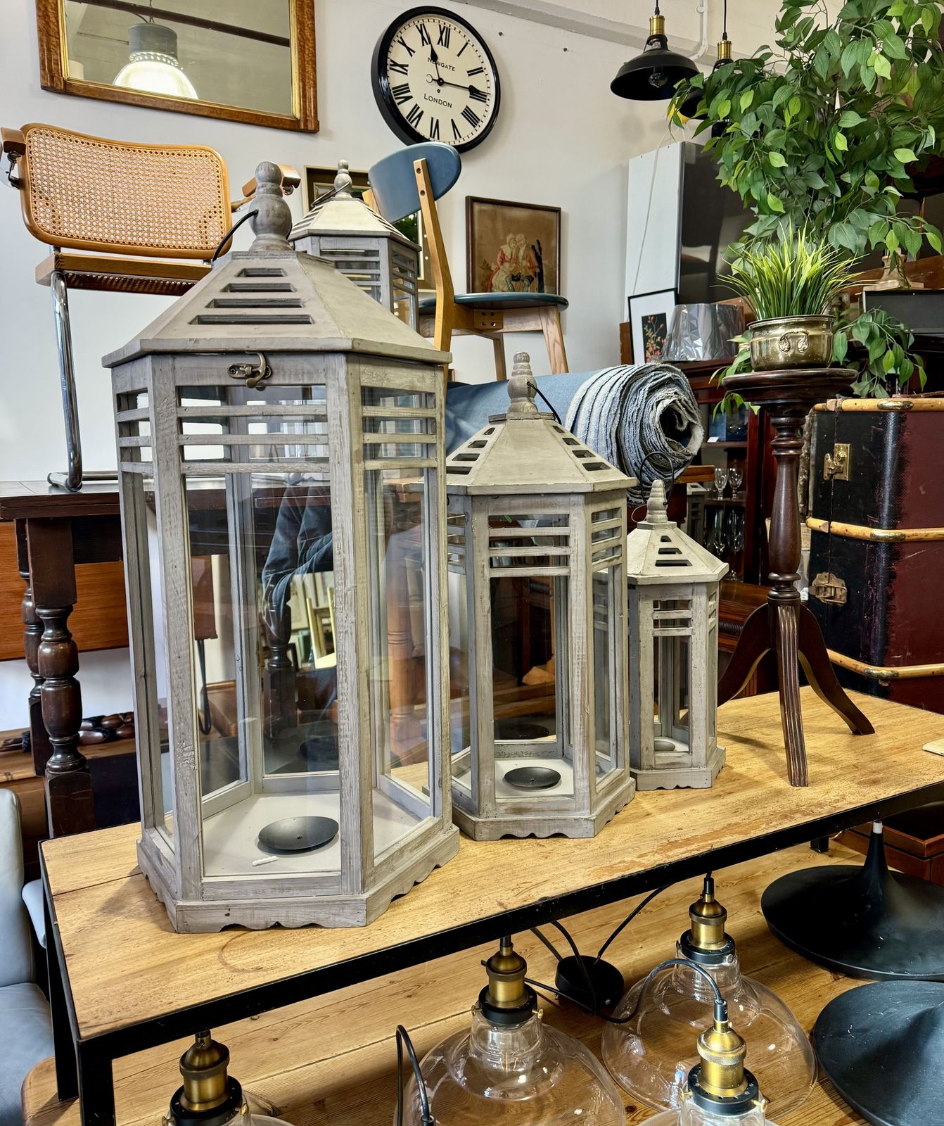 Home Decor Set Of 3 Storm Lanterns photo