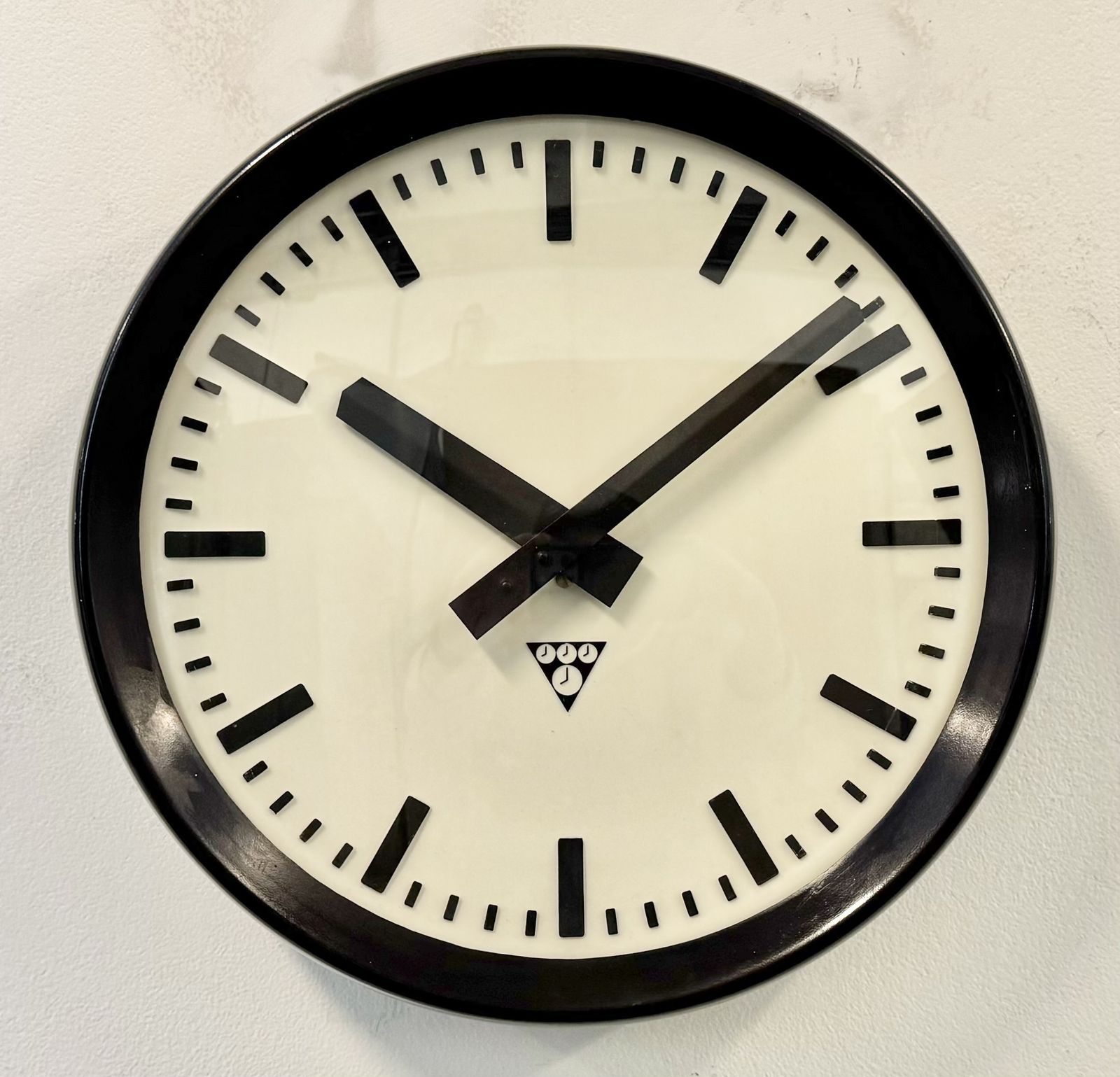 photo buy Industrial Bakelite Factory Wall Clock From Pragotron, 1960s, 6x