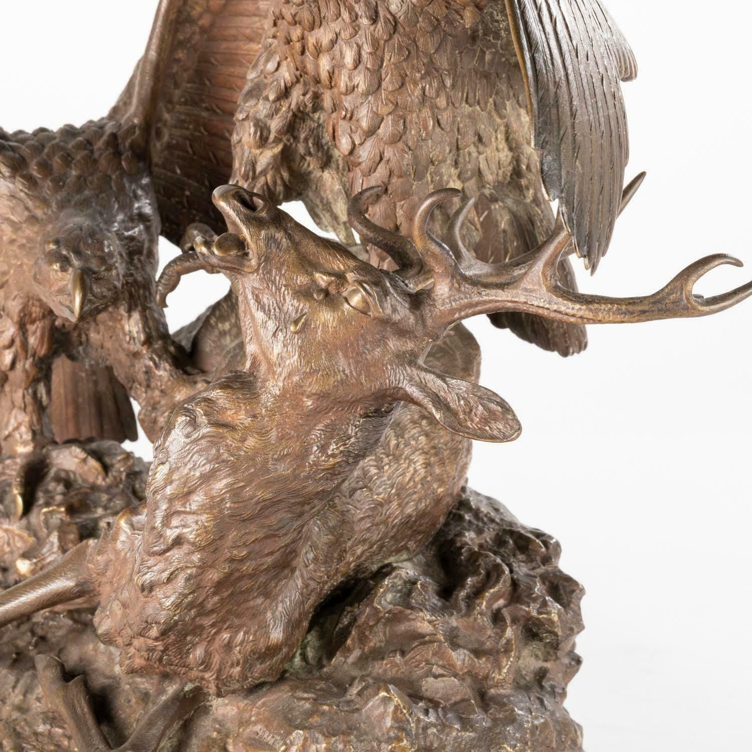 Sculpture In Patinated Bronze By Christophe Fratin, Napoleon III Period. photo buy