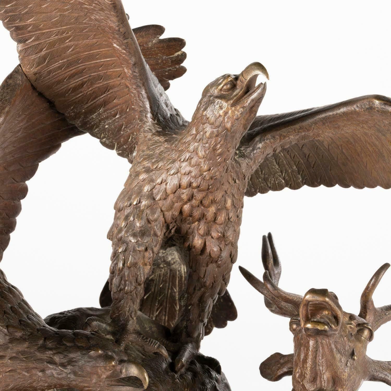 photo furniture Sculpture In Patinated Bronze By Christophe Fratin, Napoleon III Period.