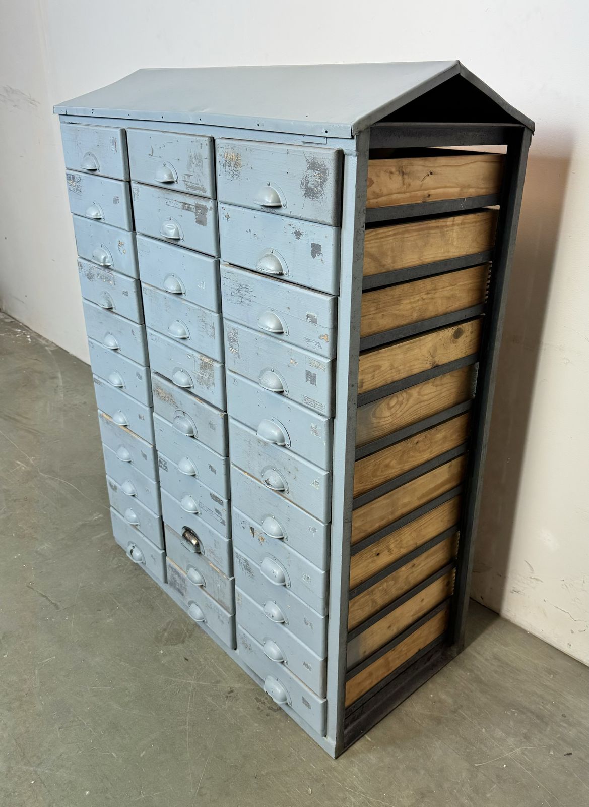 Grey Industrial Chest Of Drawers, 1960s, 2x photo for sale