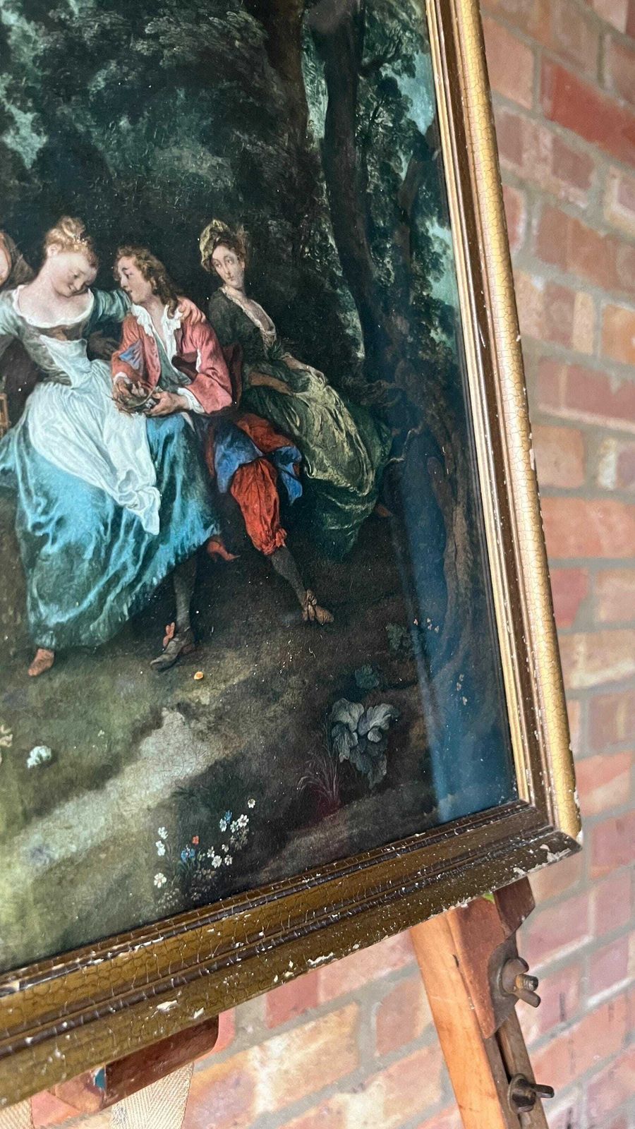 Early 1900’s Lithograph Picture Of French Artist Nicolas Lancret Painting photo Art