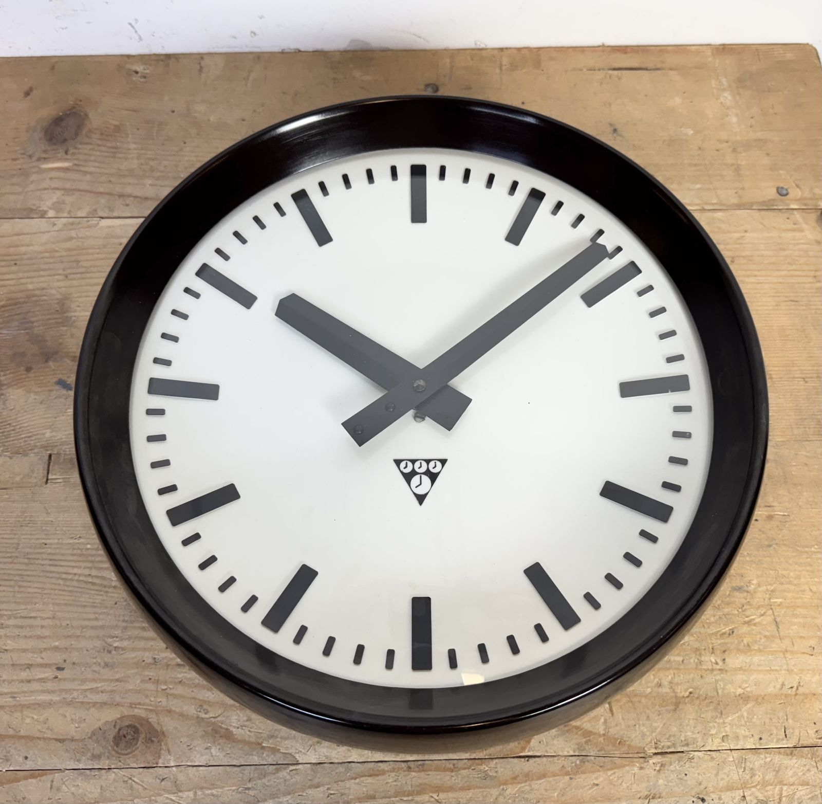 photo furniture Industrial Bakelite Factory Wall Clock From Pragotron, 1960s, 9x