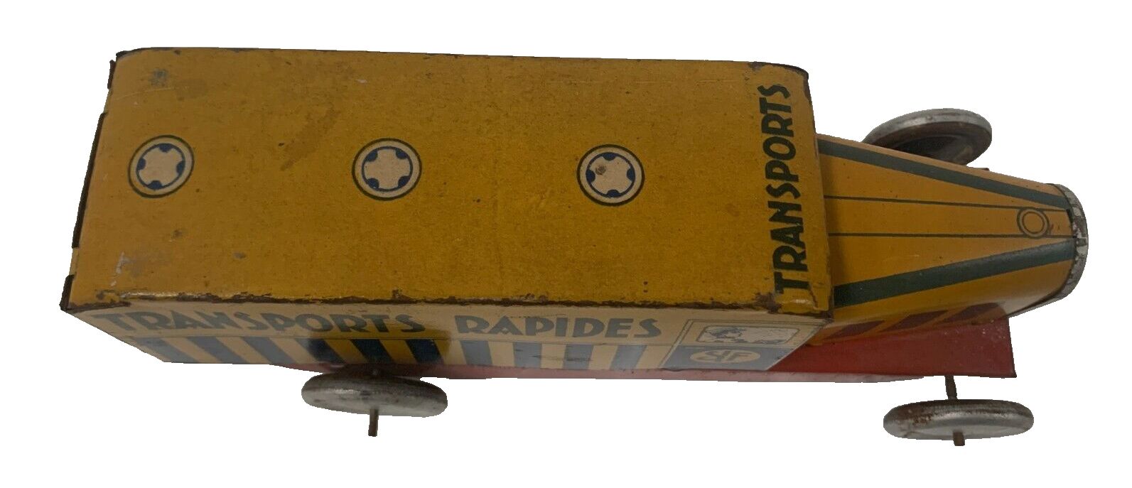 Antique Painted Canvas Toy "Transport Truck" 20th Century photo furniture