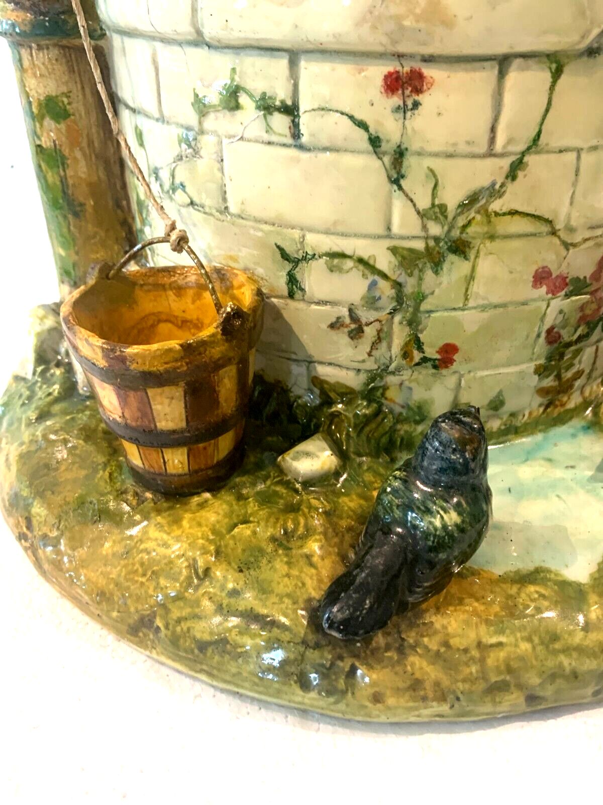 Massier Dolphin Ceramic Well Of Vallauris 20th Century photo vintage