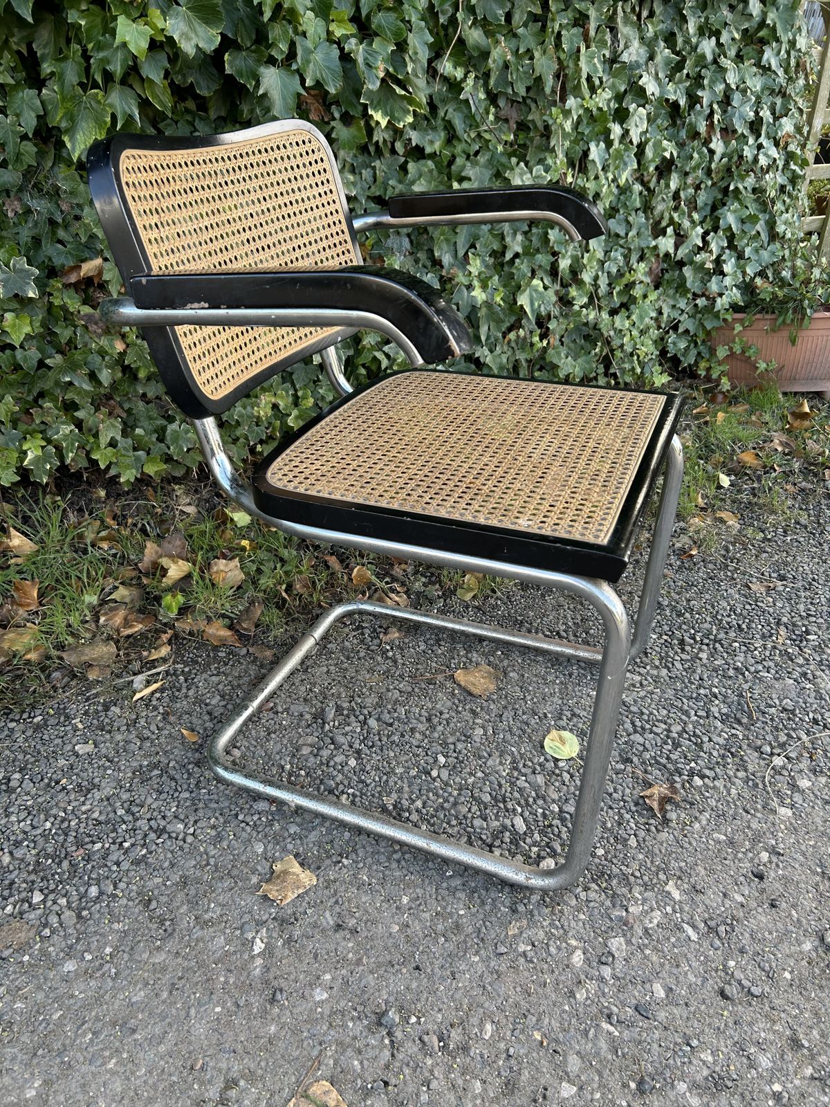 photo vintage Vintage Cesca Dining Chair, Marcel Breuer Thonet Style