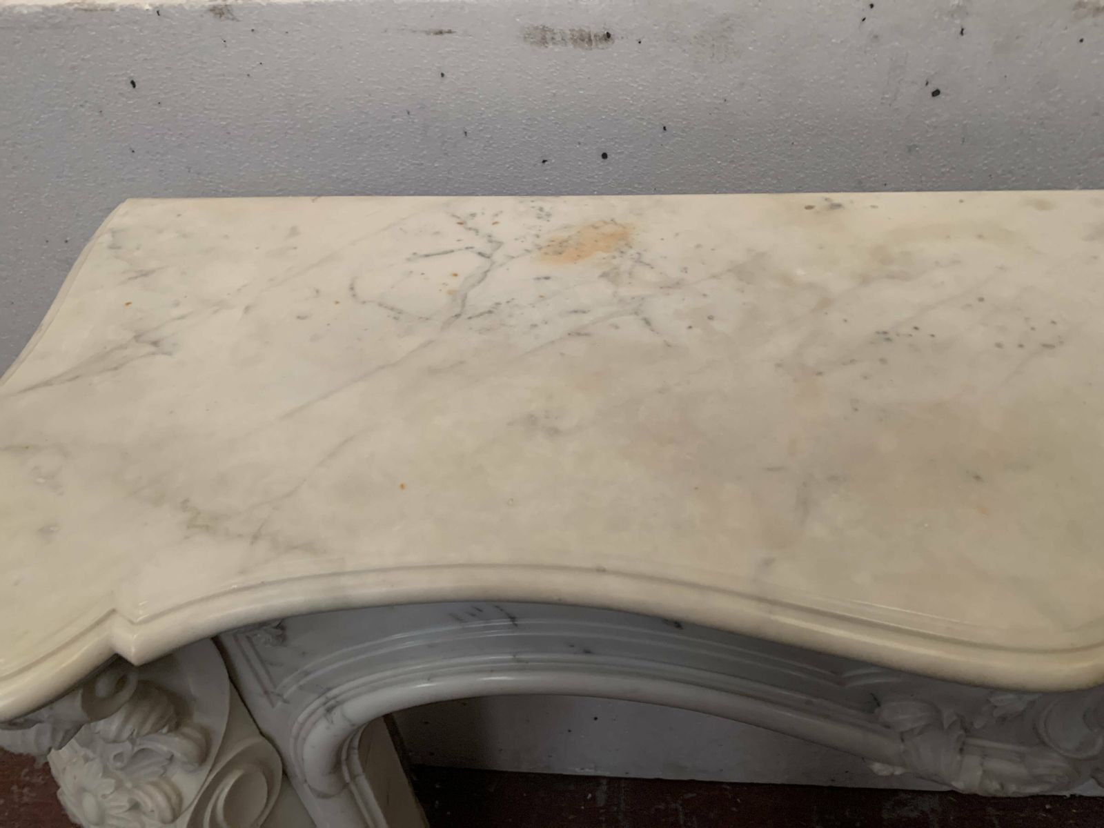 Louis XV Style Fireplace In White Carrara Marble, 19th Century photo furniture
