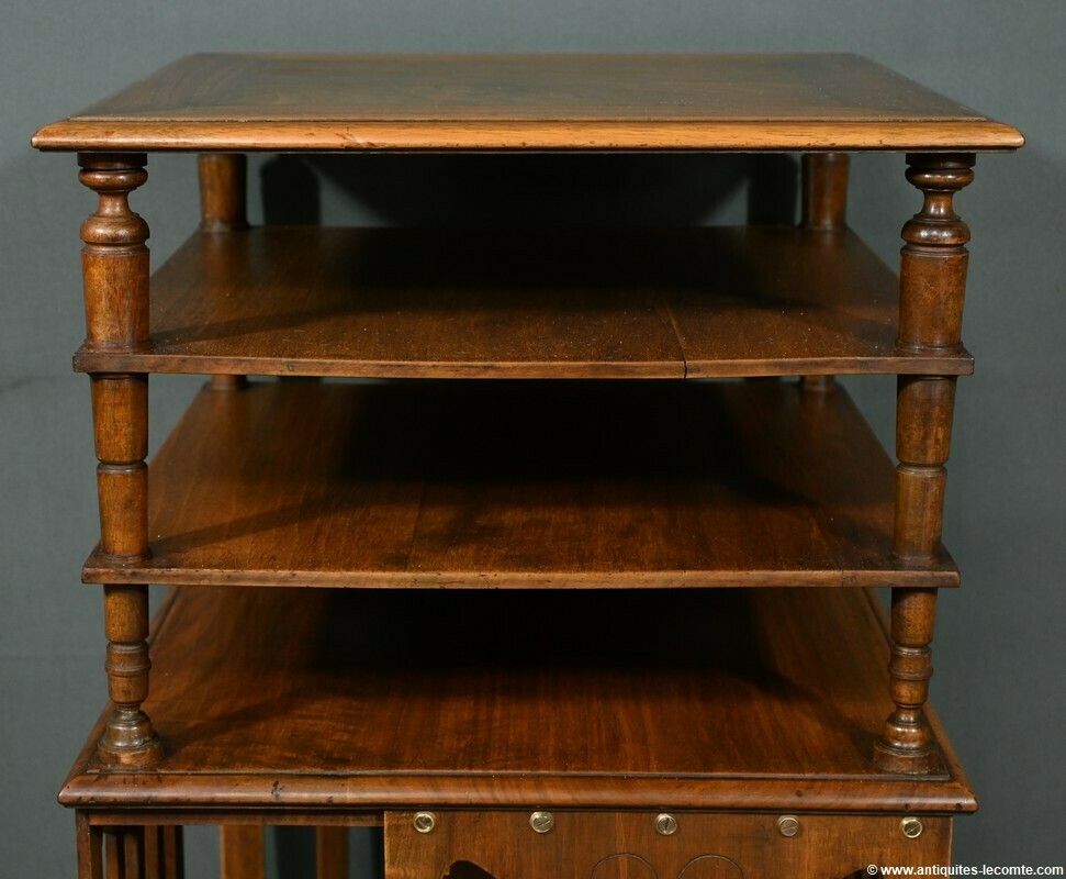 Revolving Walnut Bookcase, Stamped G.Lancelin – 1900 photo buy
