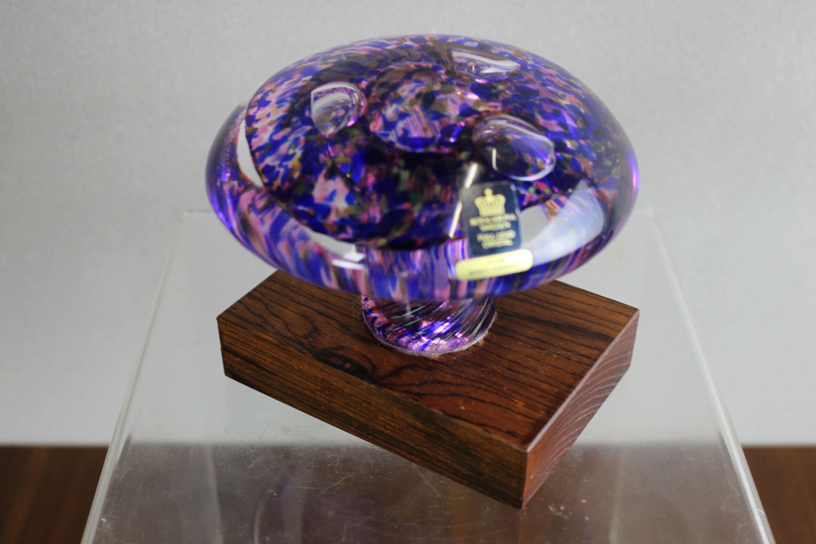 Pair Mid 1970’s Royal Krona Glass Paperweights By Bengt Edenfalk photo buy