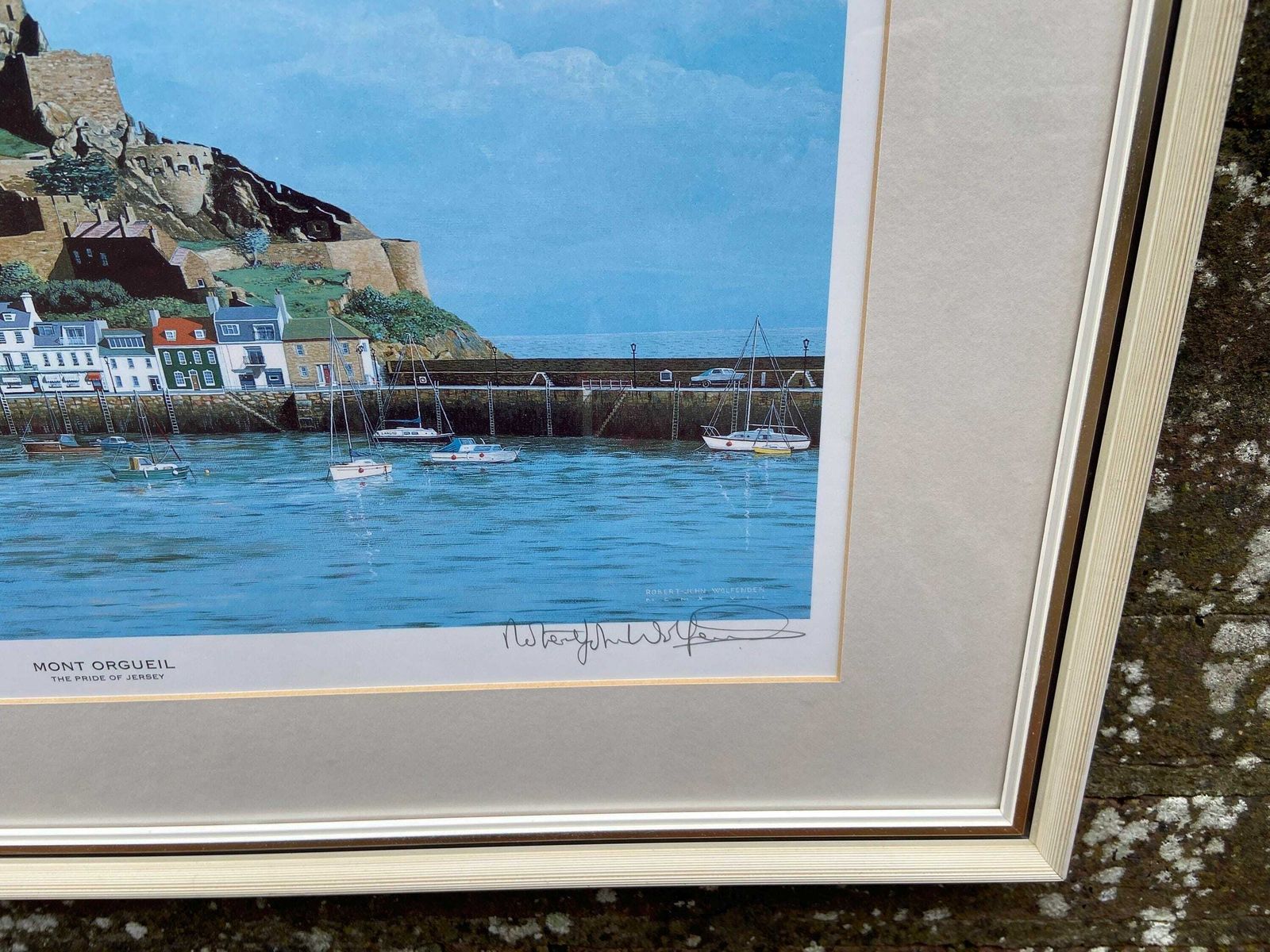 Limited Edition Signed Print (89/1150) Of Mont Orgueil, Pride Of Jersey, Water Colour By Robert John Wolfenden 1997 (66.5cm X 52.5cm) photo 92.0