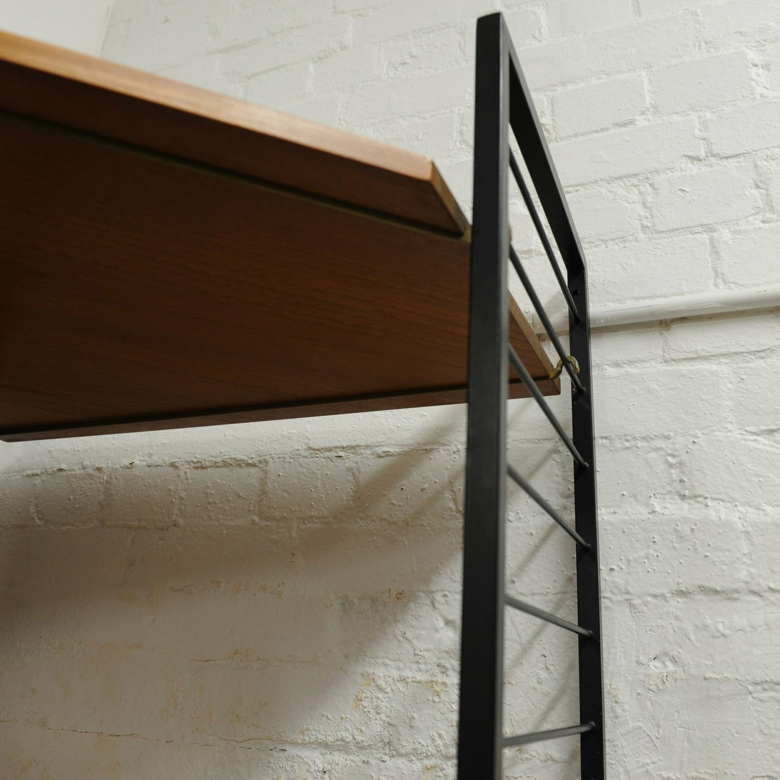 Mid Century Teak Shelving Corner System Ladderax By Robert Heal For Staples, 1960s photo 495.0