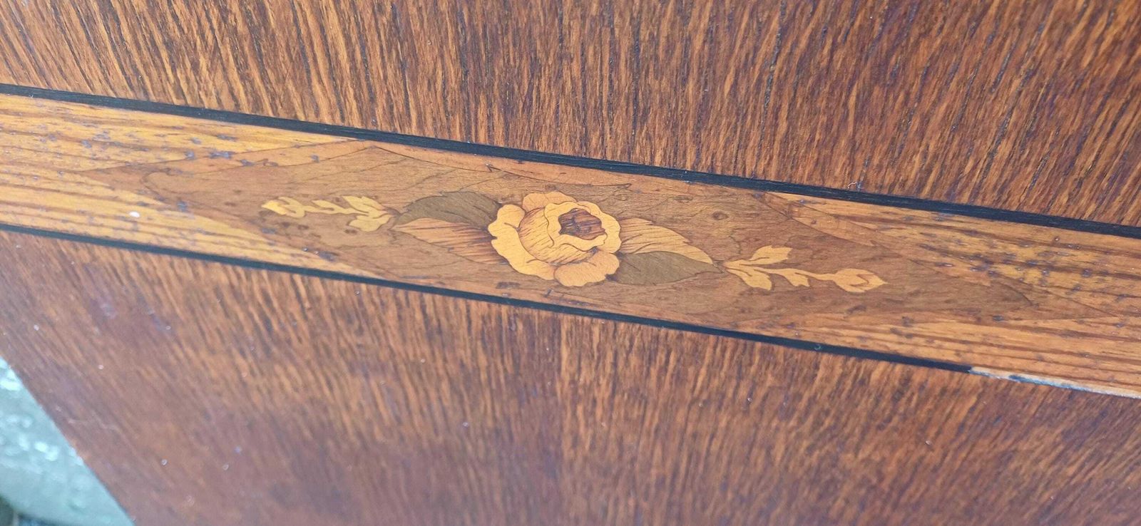 Beautiful 1920s Decorative Wooden Inlaid Oak Veneer Panel – Vintage Wall Art photo vinterior