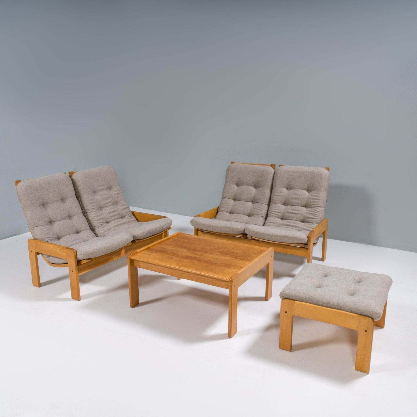 Yngve Ekström For Swedese Set Of Single Sofa And Footstool, 1960s photo for sale