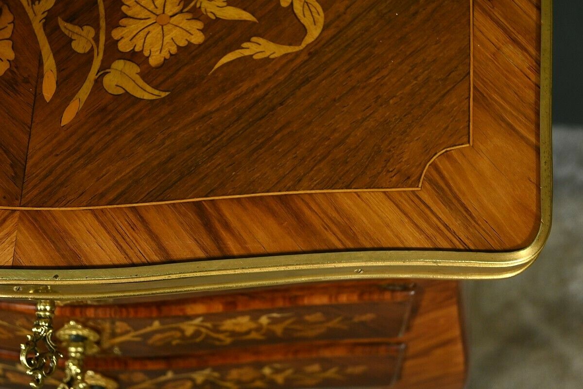 Bedside Table In Rosewood And Palisander, Louis XV Style – Late 19th Century photo buy