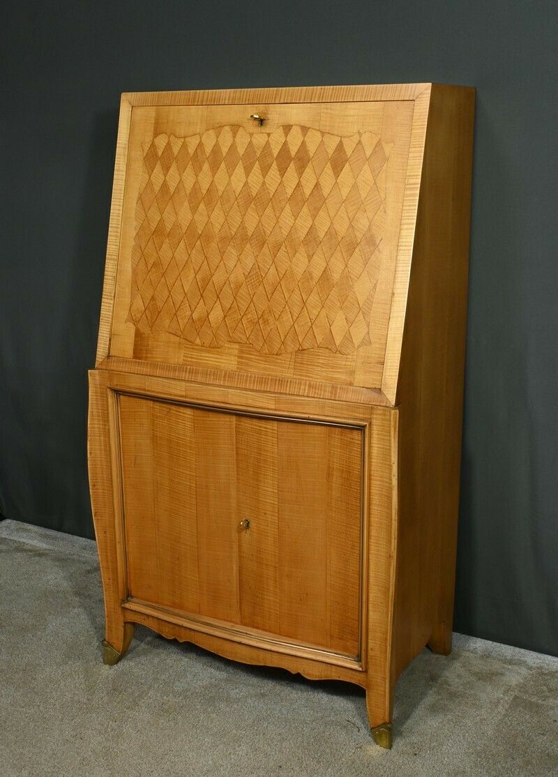 Lemonwood Secretary, Art Deco Style – 1950 photo Furniture