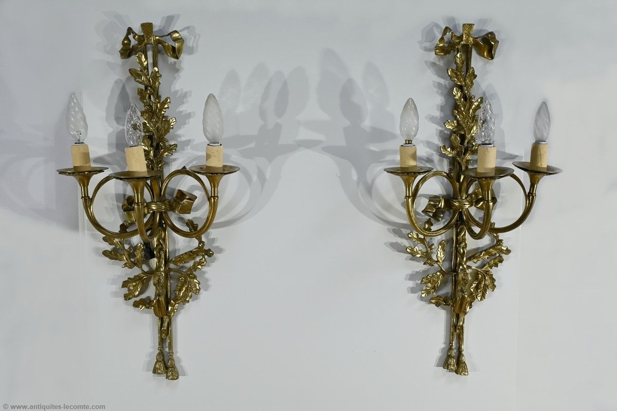 Bronze Wall Lights, After C.Galle, Napoleon III Period – Mid 19th Century