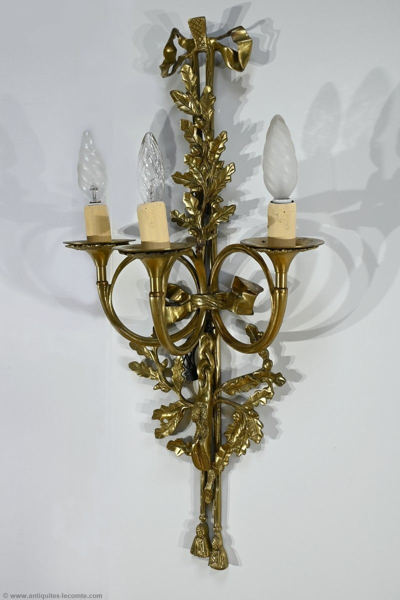 Bronze Wall Lights, After C.Galle, Napoleon III Period – Mid 19th Century photo for sale