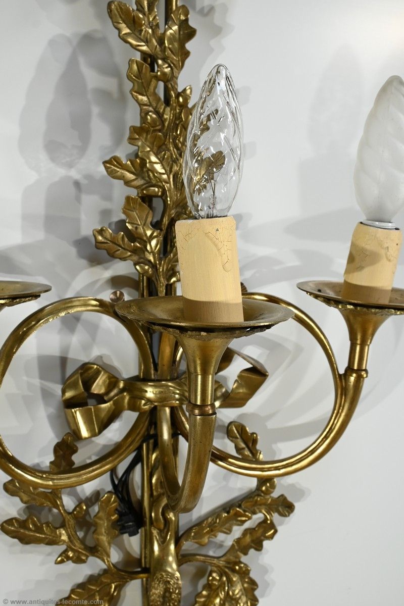 Bronze Wall Lights, After C.Galle, Napoleon III Period – Mid 19th Century photo vinterior