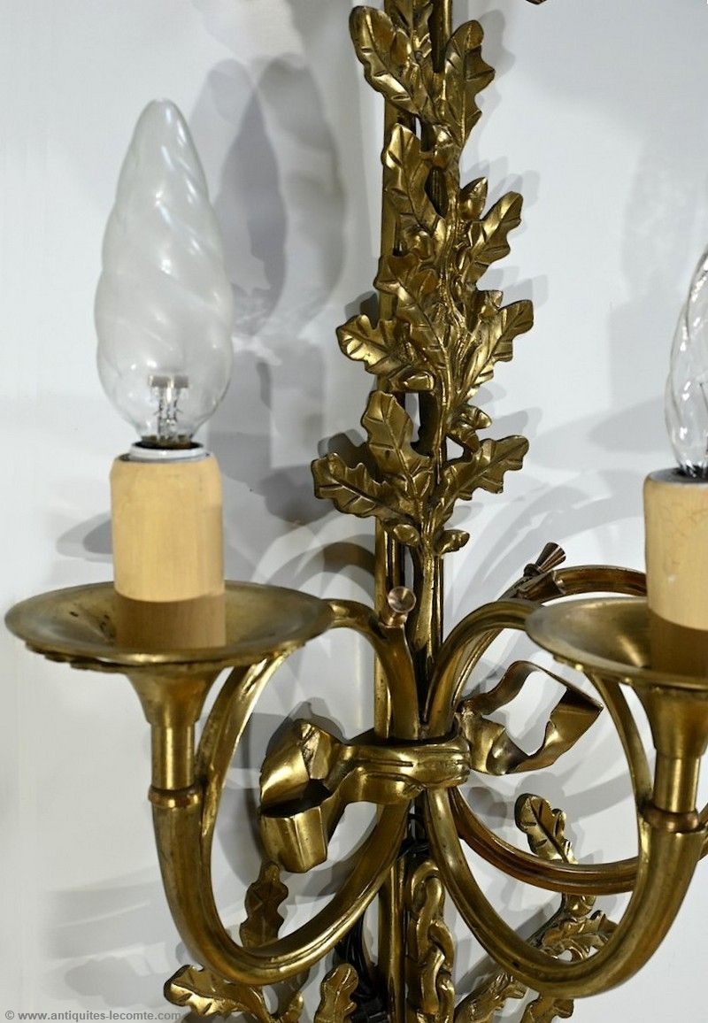 Bronze Wall Lights, After C.Galle, Napoleon III Period – Mid 19th Century photo buy