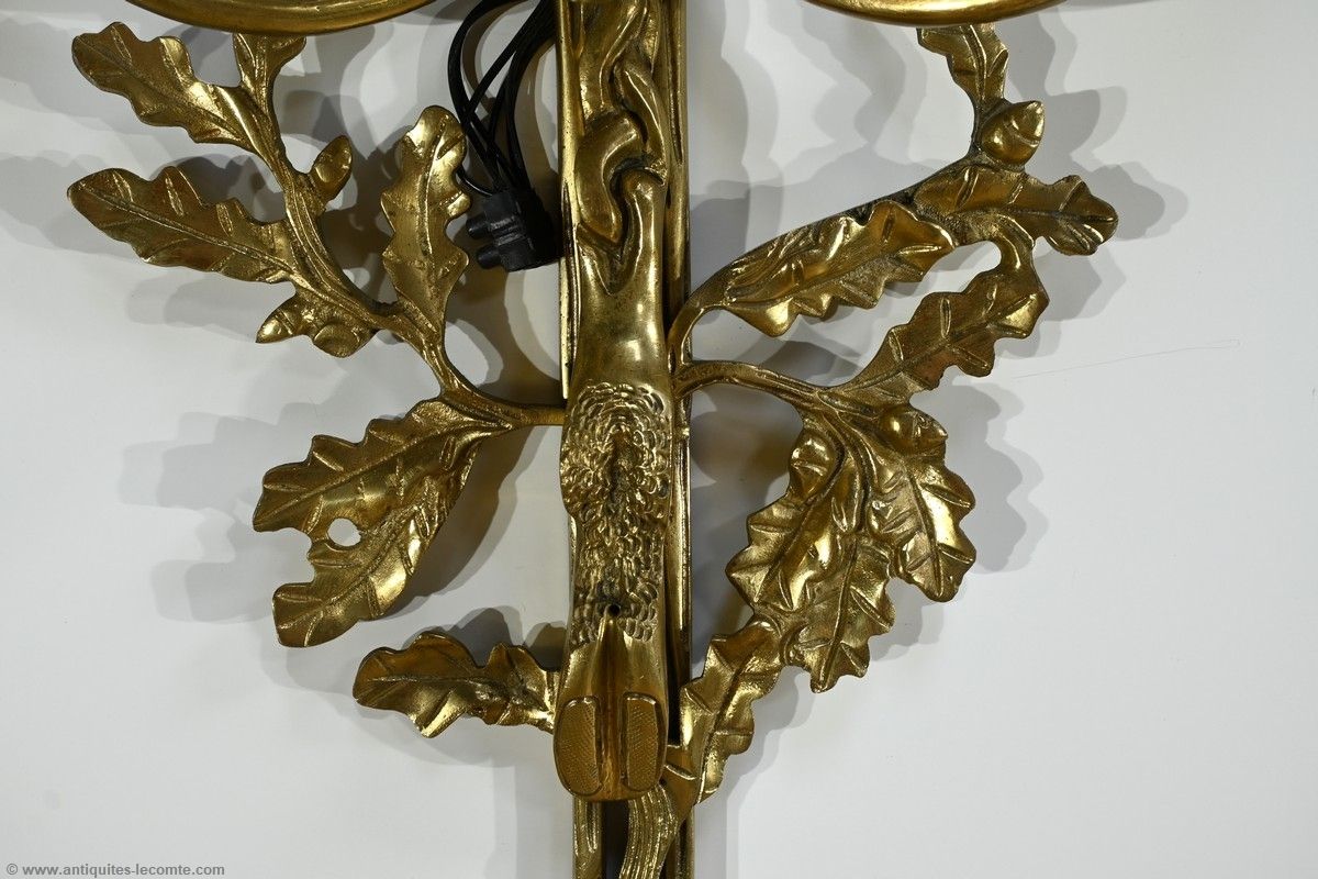 Lighting Bronze Wall Lights, After C.Galle, Napoleon III Period – Mid 19th Century photo