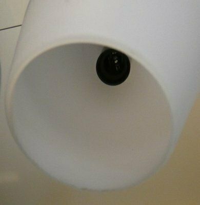 photo furniture Mid Century Pendant Lamp In Opaline Glass And Iron, Italy, 1950s