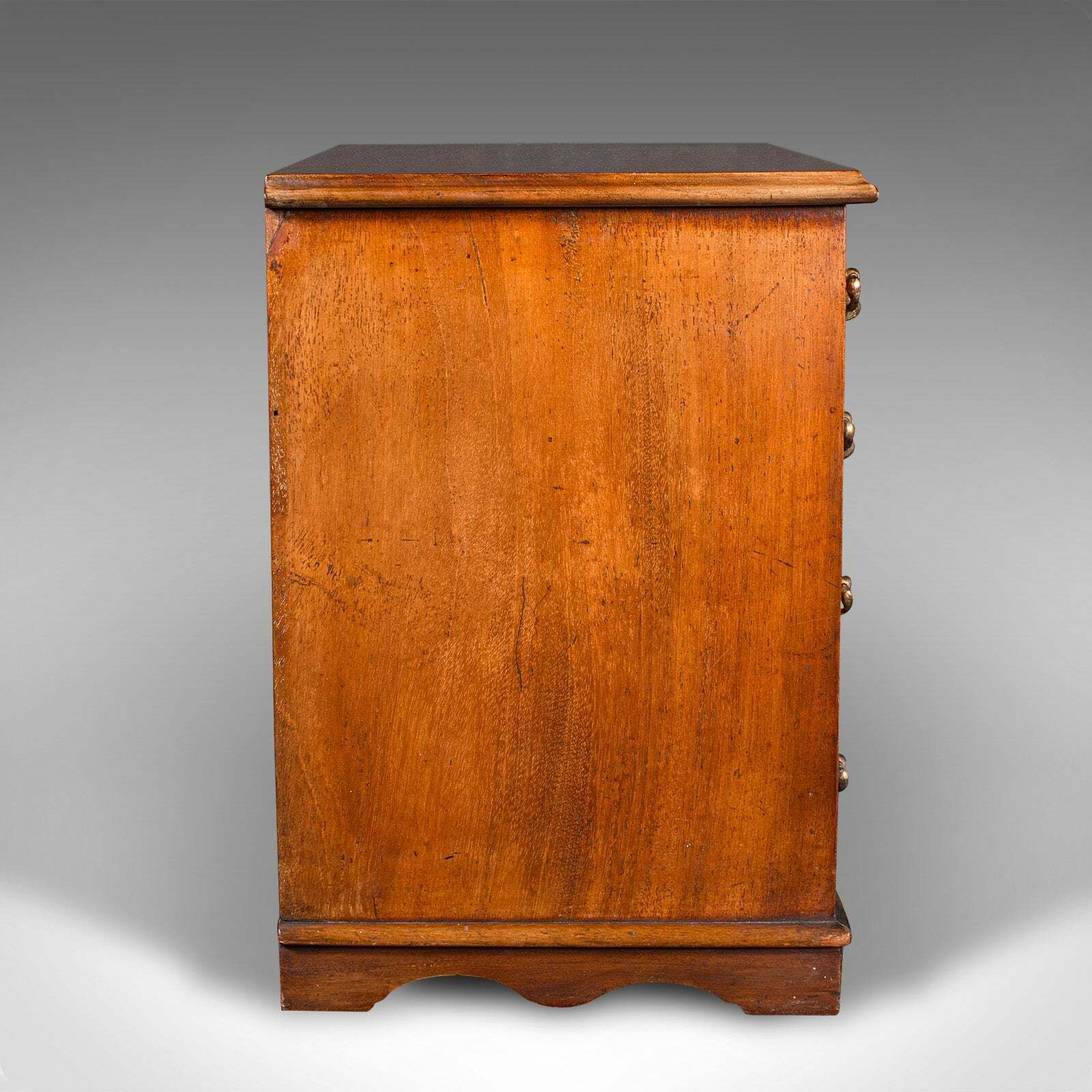 Antique Desktop Specimen Case, English, Miniature Chest Of Drawers, Victorian photo Furniture