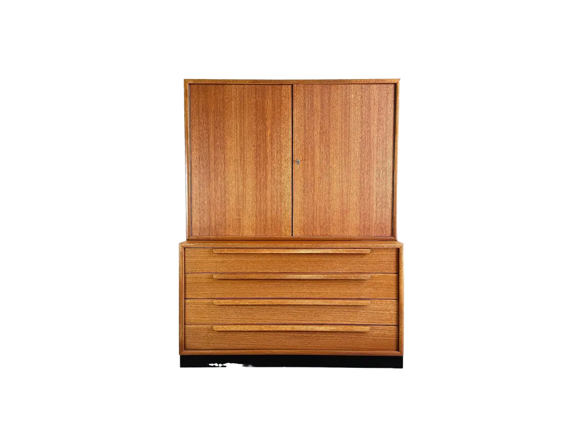 Mid Century Wk Furniture Teak Shelf Cabinet Bookcase Vintage
