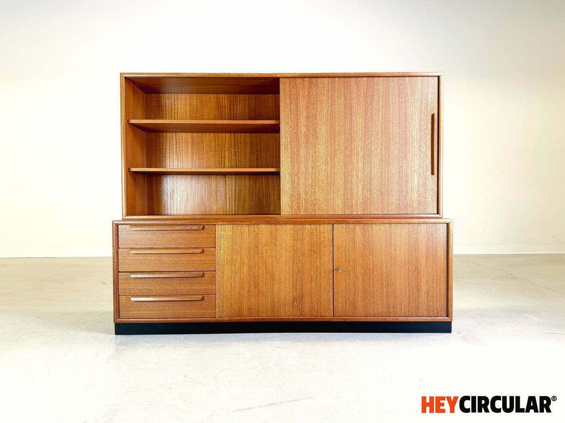 Mid Century Wk Furniture Teak Sideboard Cabinet Shelf Vintage photo furniture