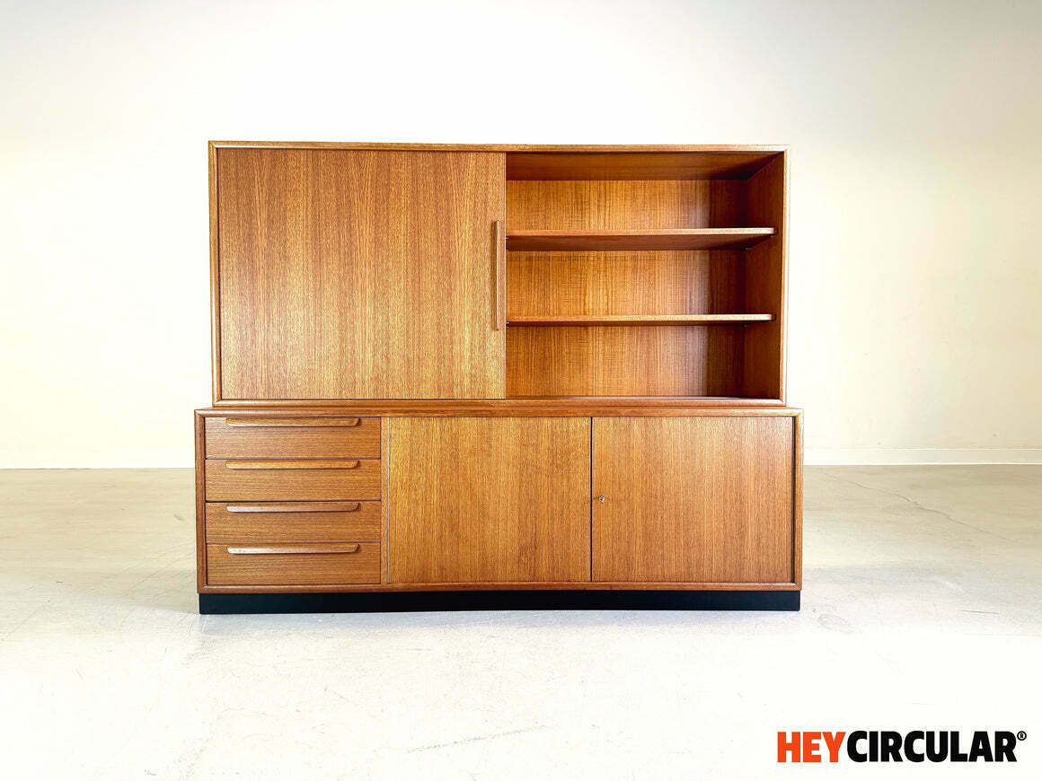 Mid Century Wk Furniture Teak Sideboard Cabinet Shelf Vintage photo Furniture