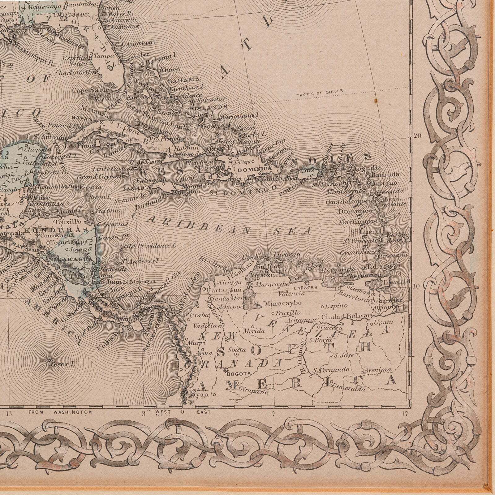 595.0 Antique North America Map, USA, Canada, Mexico, Cartography, Colton, Victorian photo