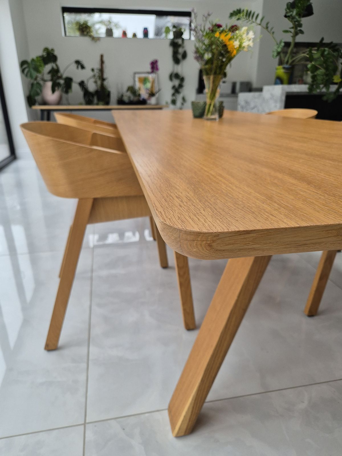 Ton Solid Beech Designer Dining Table And Merano Chairs photo vintage