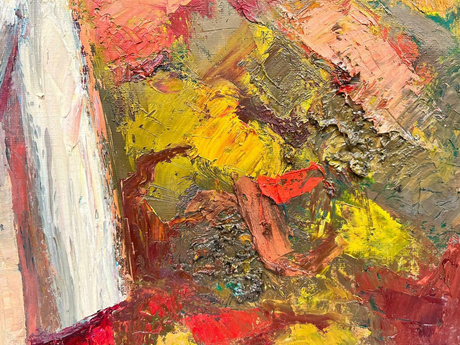 Josine Vignon1950's French Post Impressionist Cubist Oil Artist Painting At Easel In Provence1950's photo vinterior