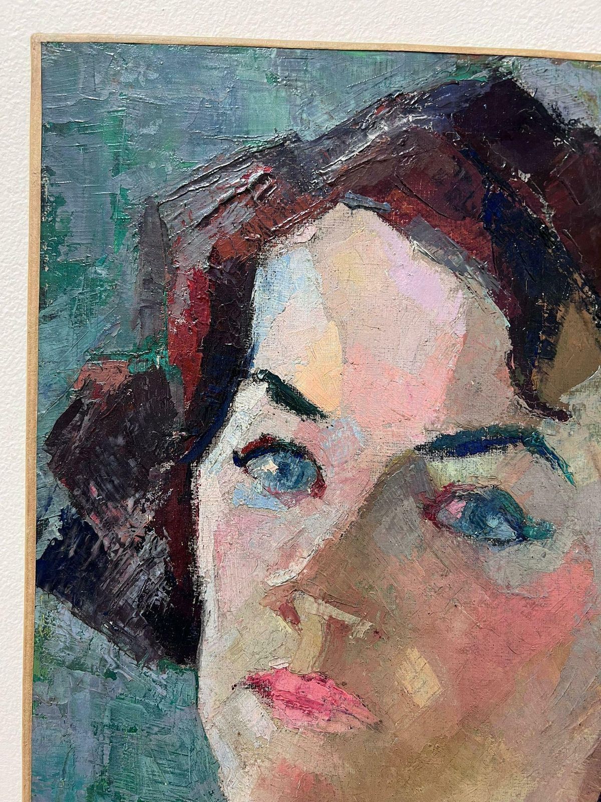 Jean Dulacfine Mid 20th Century French Post Impressionist Oil Painting Portrait Of Lady1950's photo vinterior