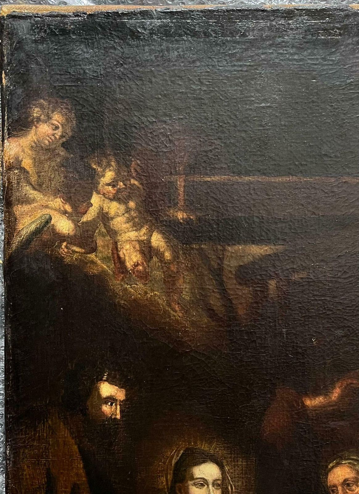 18th Dutch Old Mastervery Large 1700's Dutch Old Master Oil Painting The Nativity Scene photo vinterior