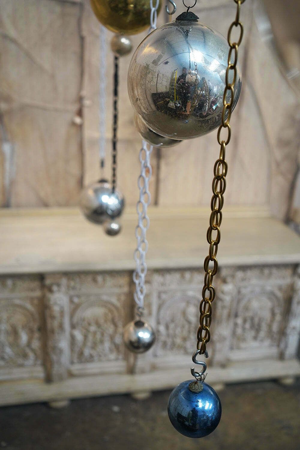 A Mixed Group Of Eleven Victorian Mercury Glass Witches Balls C.1890 1900 photo 2450.0