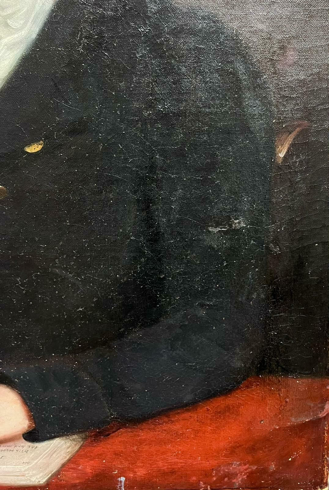 English Georgianfine Large 1800's English Oil Country Gentleman In Parkland Before Stately Home1820's photo for sale