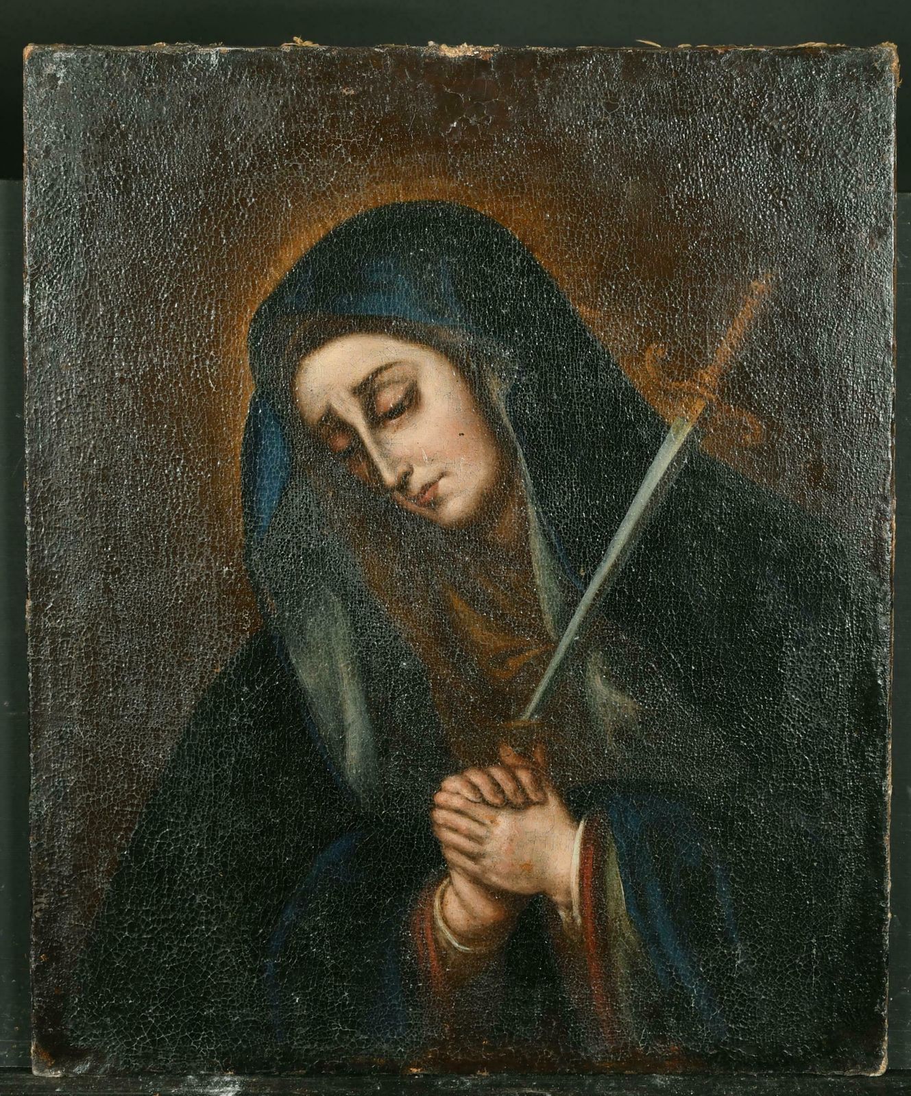 Unknownmanner Of Guido Reni (1575 1642) The Prophecy Of Simeon Large Antique Painting photo furniture