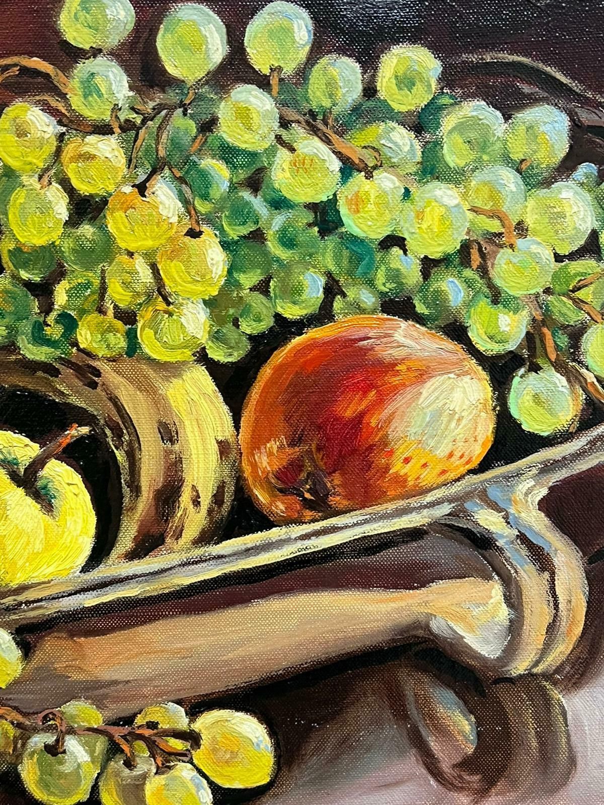 Georges Bordonovecontemporary French Impressionist Oil Classical Still Life Of Fruit photo for sale