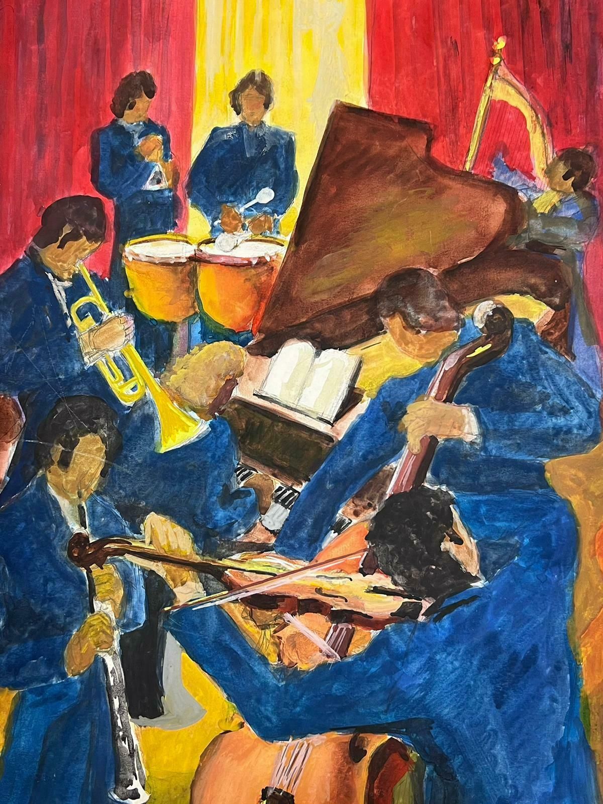 Guy Nicod The Orchestra Jazz Band Superb 20th Century French Modernist Painting photo Art