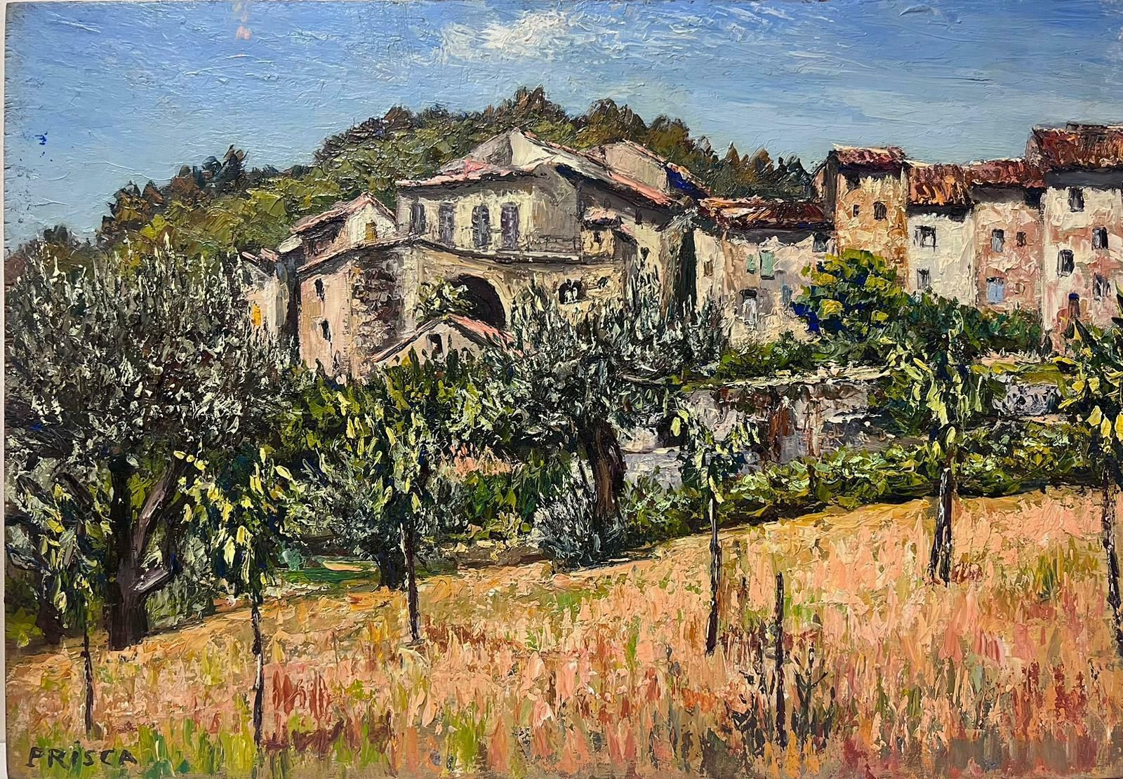 Josine Vignonbargemon Provencal Village Landscape 1950s French Post Impressionist Oil 1950s