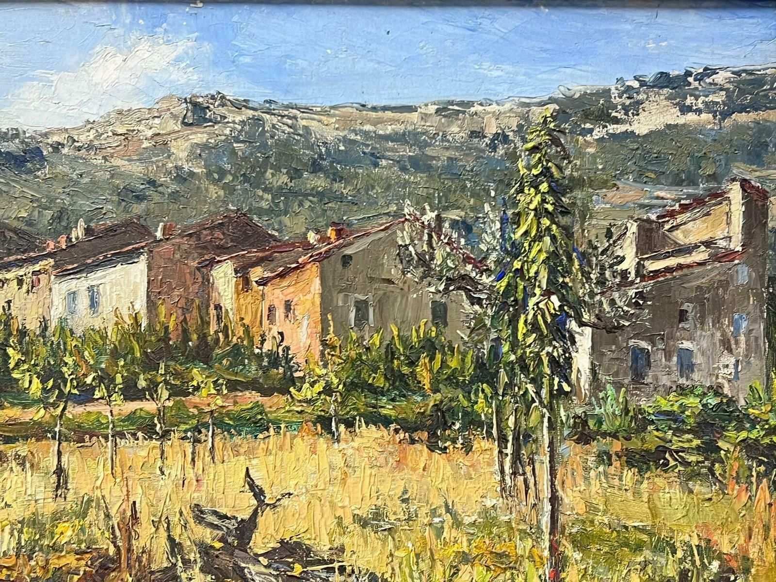 Josine Vignonprovencal Village South Of France 1960's French Post Impressionist Oil Painting1960s photo Art